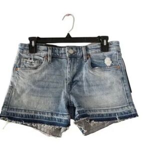 Blank NYC Denim Jean Shorts Size 28 Distressed Release Hem Brand New With Tags